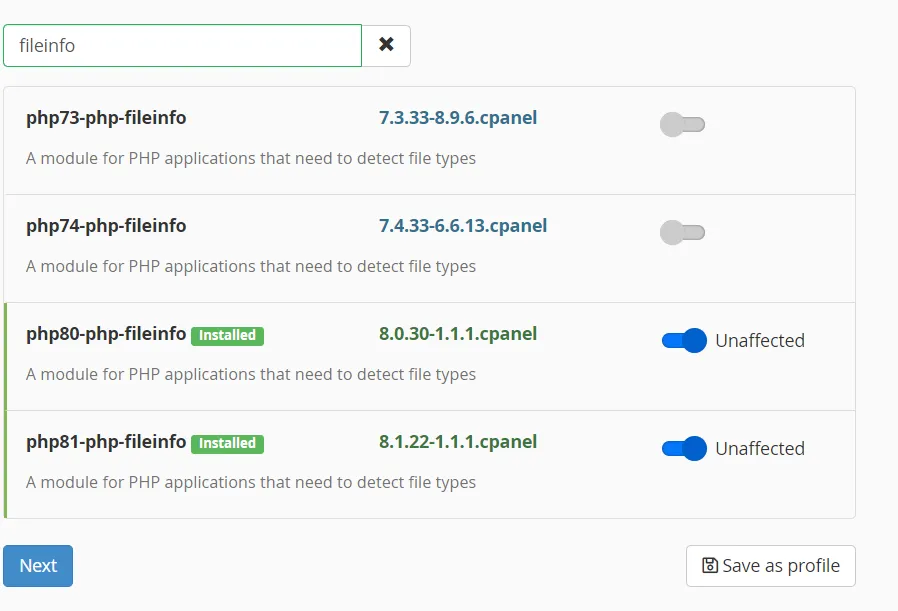  Enable the fileinfo extension